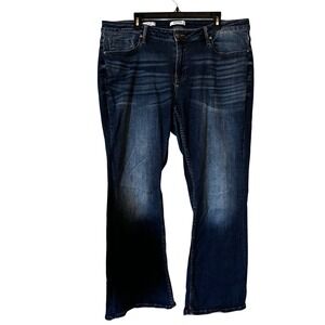 Vigoss Women's Jeans 18/20 Bootcut Dark Wash Plus Size